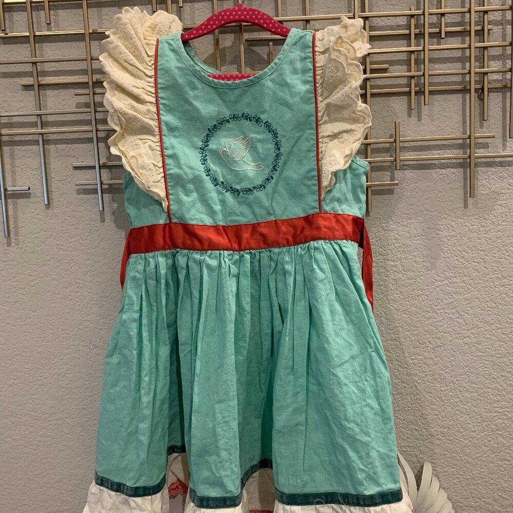 Wildflowers Peace on Earth Christmas Dress Size 10